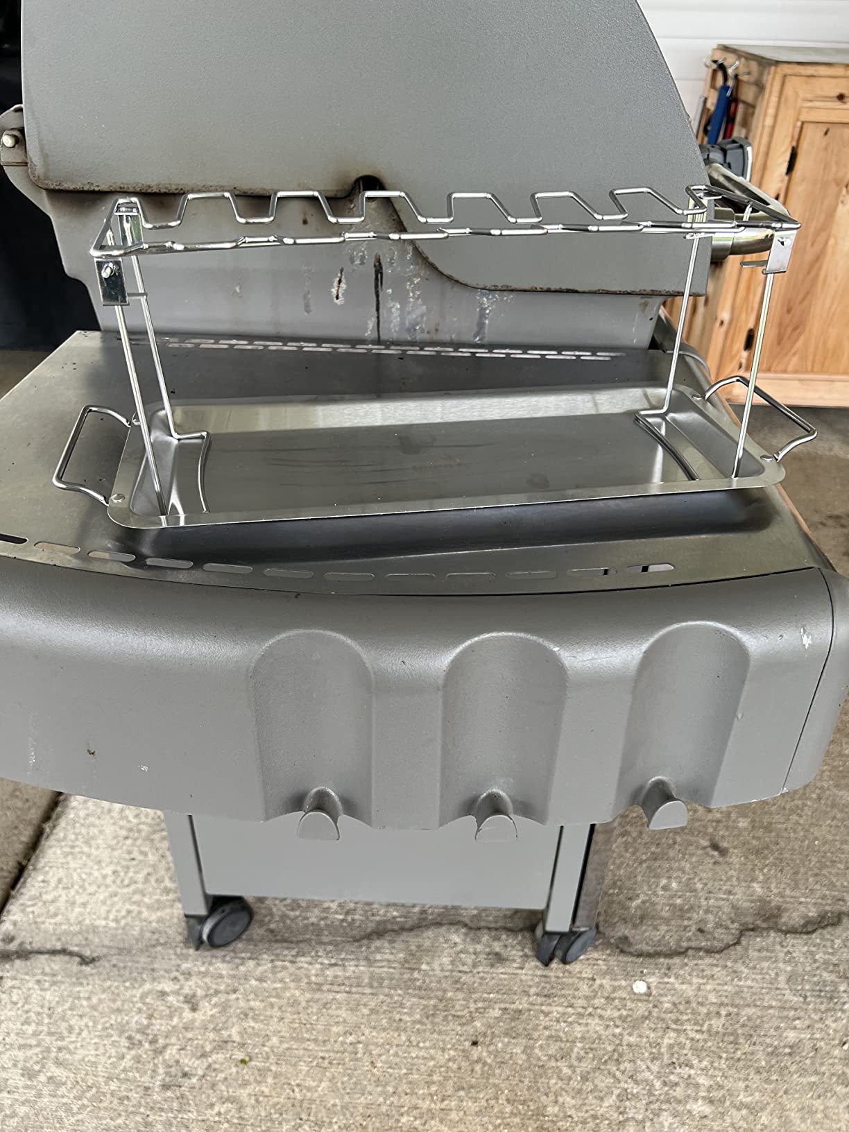 UNCO- Chicken Leg Rack for Grill with Drip Pan, 14 Slots Stainless Steel, Chicken Wing Rack for Smoker, Chicken Drumstick Rack, Chicken Stand for Smoker, Chicken Drumstick Holder, Grill Rack. customer photo 2