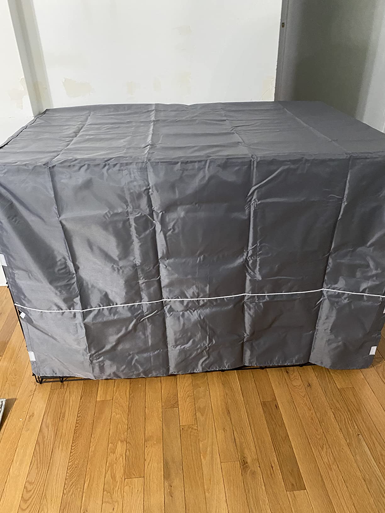 New World Midwest Homes for Pets XXL Dog Crate Cover, Polyester Privacy Kennel Cover Fits Most Giant 54-Inch Crates, Light Gray, Machine Washable, Reduces Barking & Chewing customer photo 2