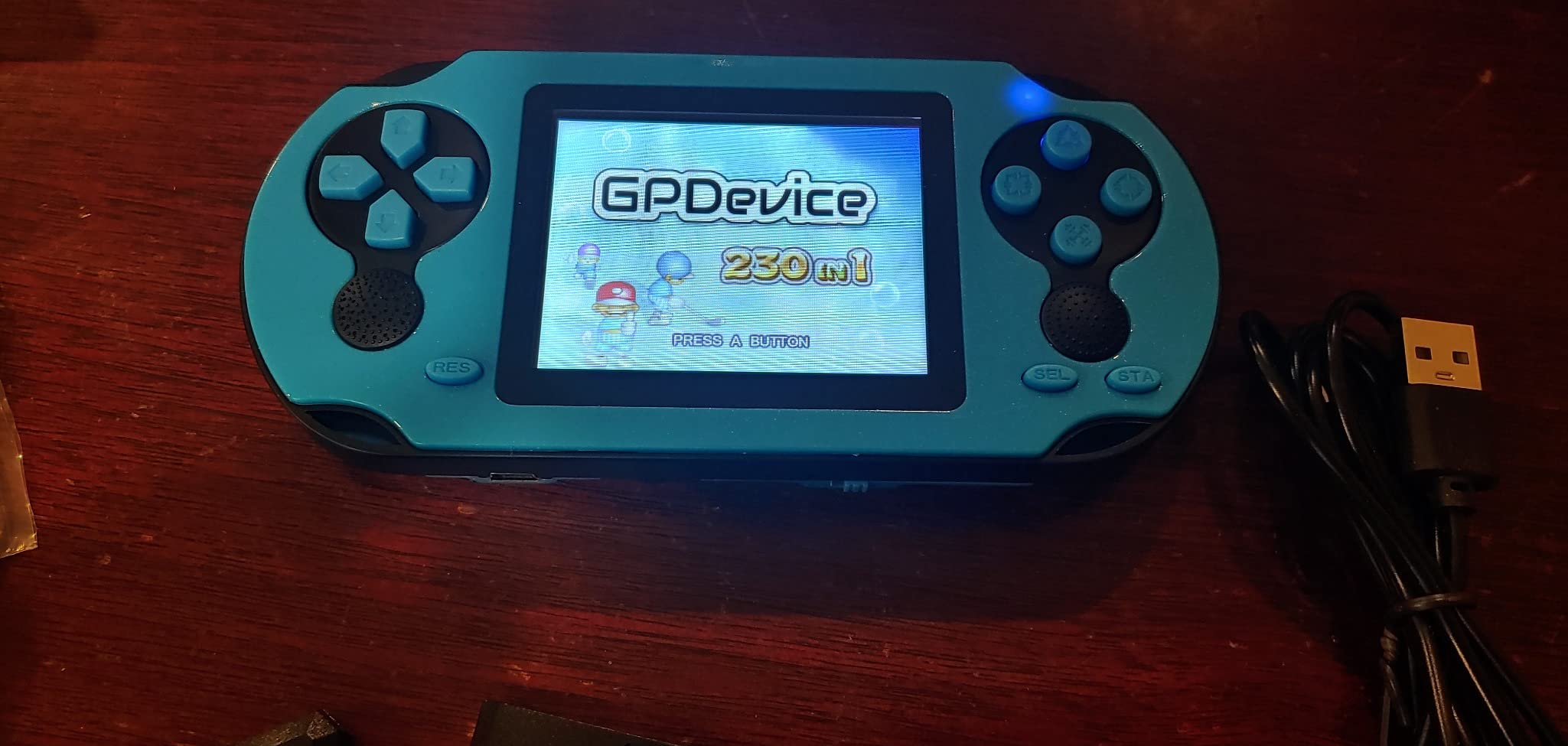TaddToy 16 Bit Handheld Game for Kids Adults, 3.0'' Large Screen Preloaded 230 HD Classic Retro Video Games with USB Rechargeable Battery & 3 Game Cartridges for Birthday Gift for Kids 4-12 (Blue) customer photo 1