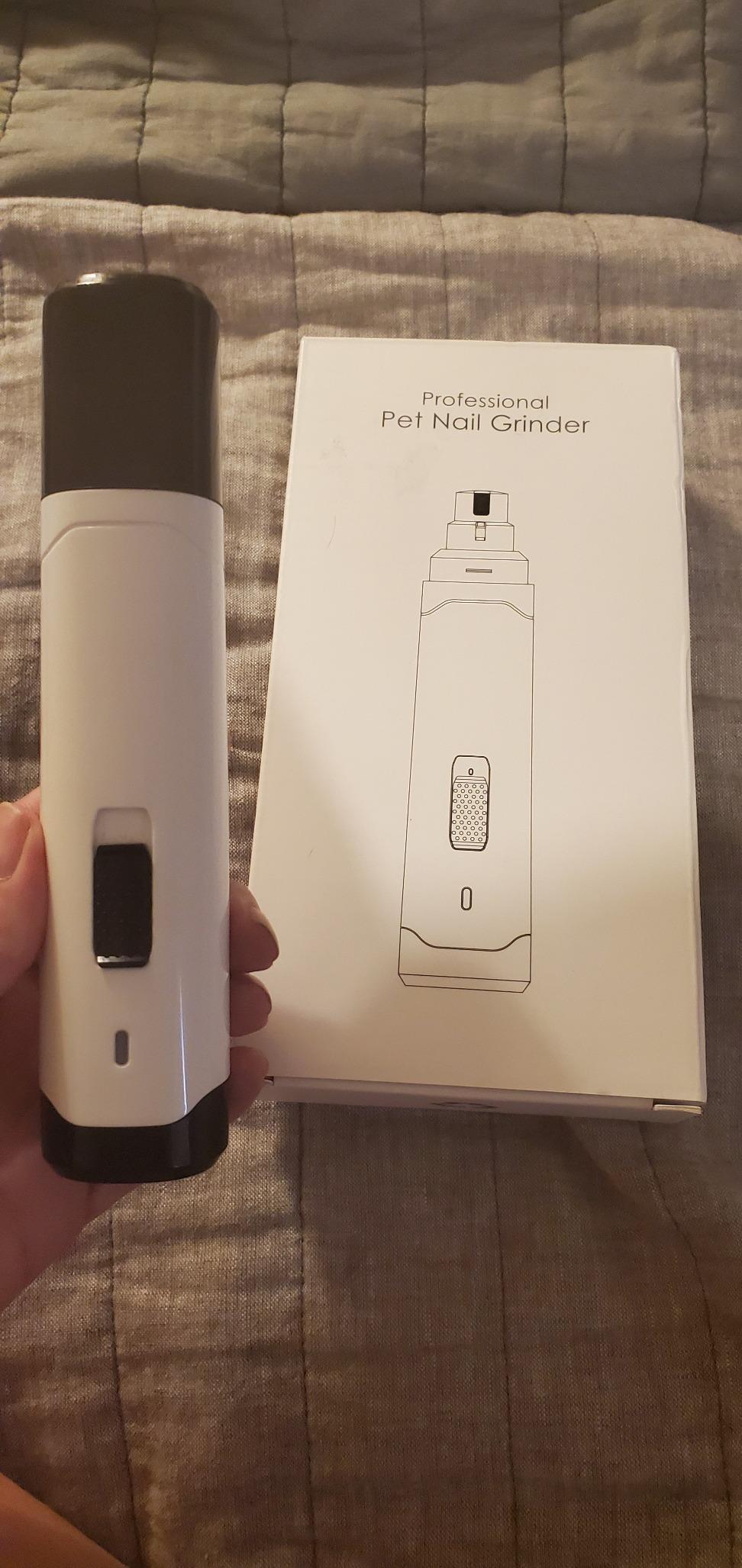 Casfuy Dog Nail Grinder Upgraded - Professional 2-Speed Whisper-Quiet Electric Pet Nail Trimmer Painless Paws Grooming & Smoothing for Small Medium Large Dogs & Cats customer photo 2