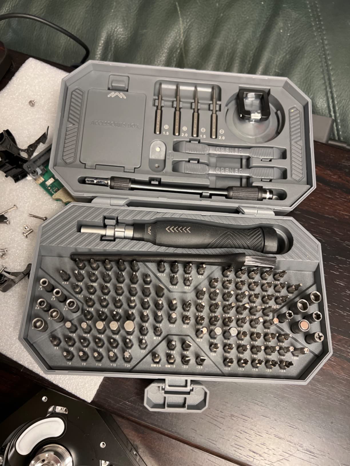 JAKEMY 164 in 1 Precision Screwdriver Set, Laptop Screwdriver Kit, Professional Computer Screwdriver Repair Tools with T5 T6 Torx Screwdriver Bit for MacBook, iPhone, PC, RC, PS5, Watch, Xbox, DIY customer photo 1