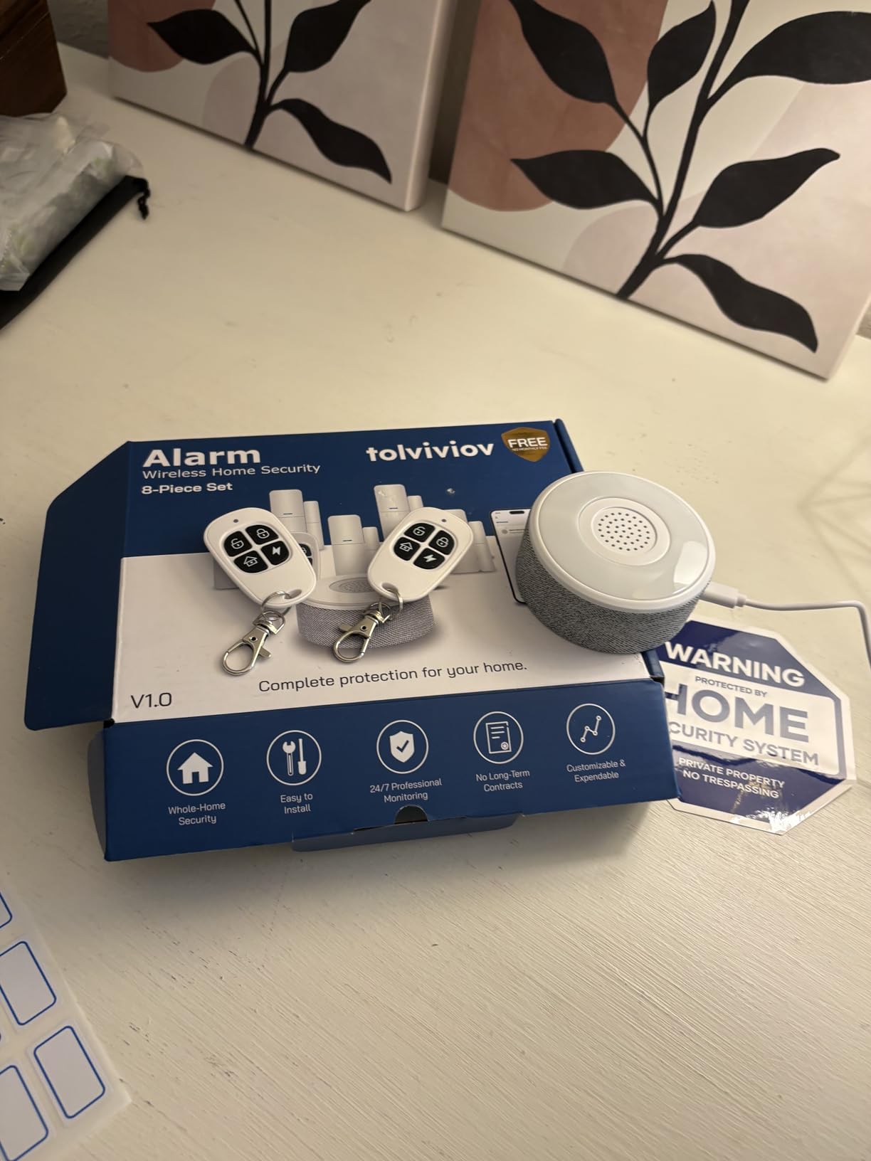 WiFi Home Security System, 12-Piece Wireless Alarm Kit with Door Sensors customer photo 1
