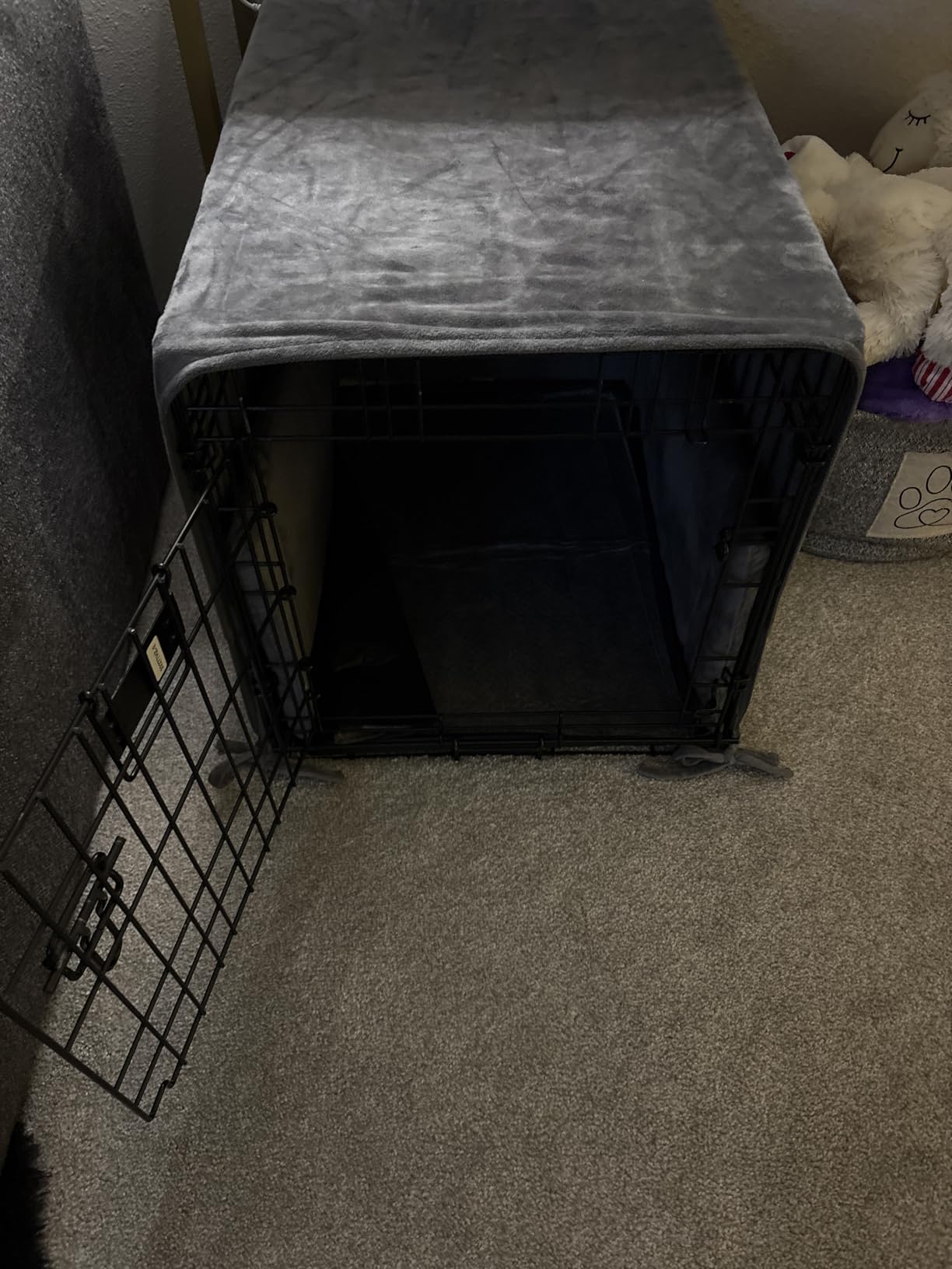 Pet Dreams 3-Piece Set Includes Dog Crate Cover, Dog Mat & Bumper Pad- Washable Kennel Bedding fits iCrate Cages 24, 30, 36, 42 Inch (Khaki, Small, 24
