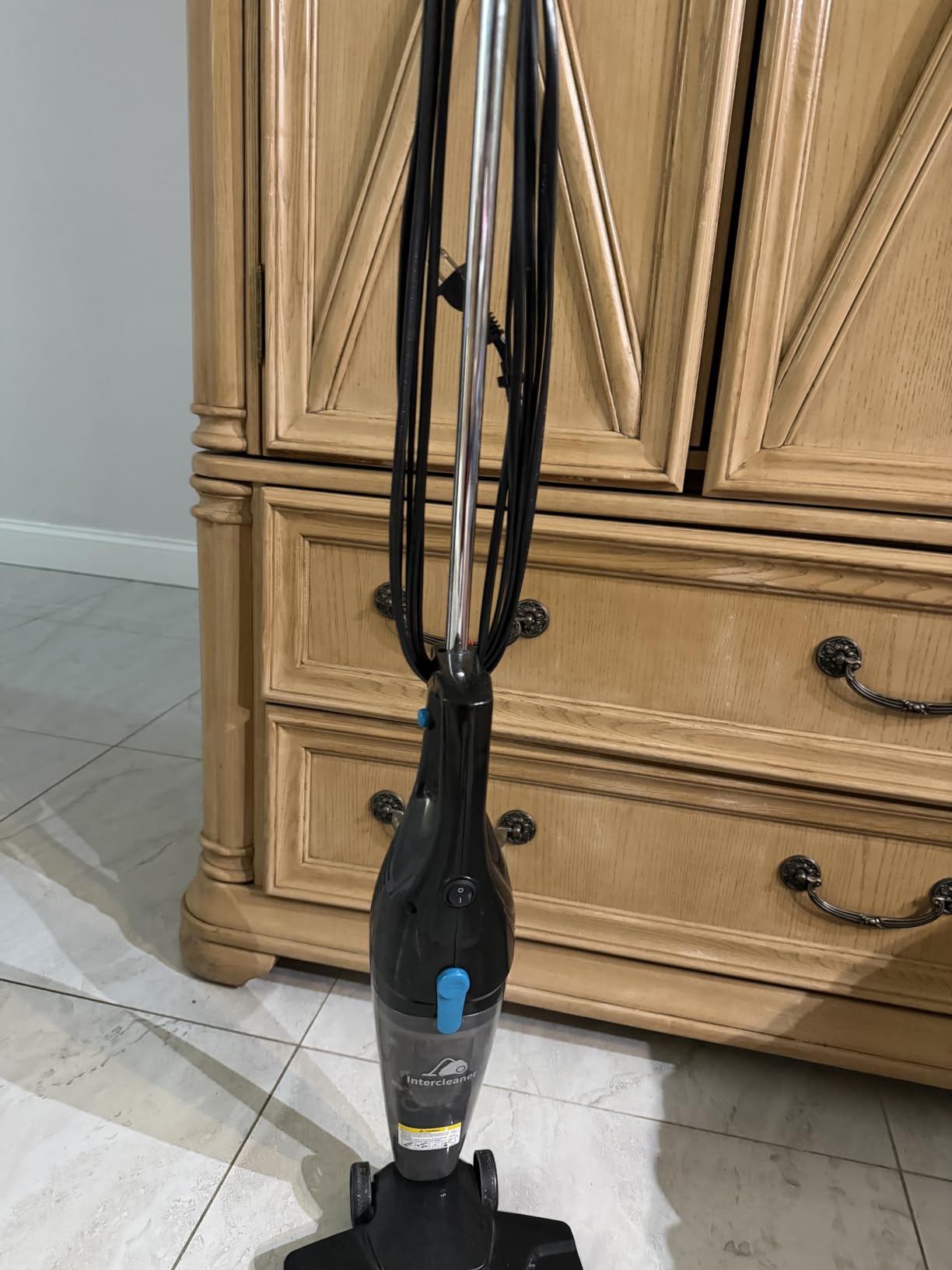 Intercleaner Corded Vacuum Cleaner, 15KPa Powerful Suction with 400W Motor, 12 in 1 Lightweight Bagless Stick Vac with Handheld, Ultra Quiet, for Hardwood Floor Carpet Car Pet Hair customer photo 1