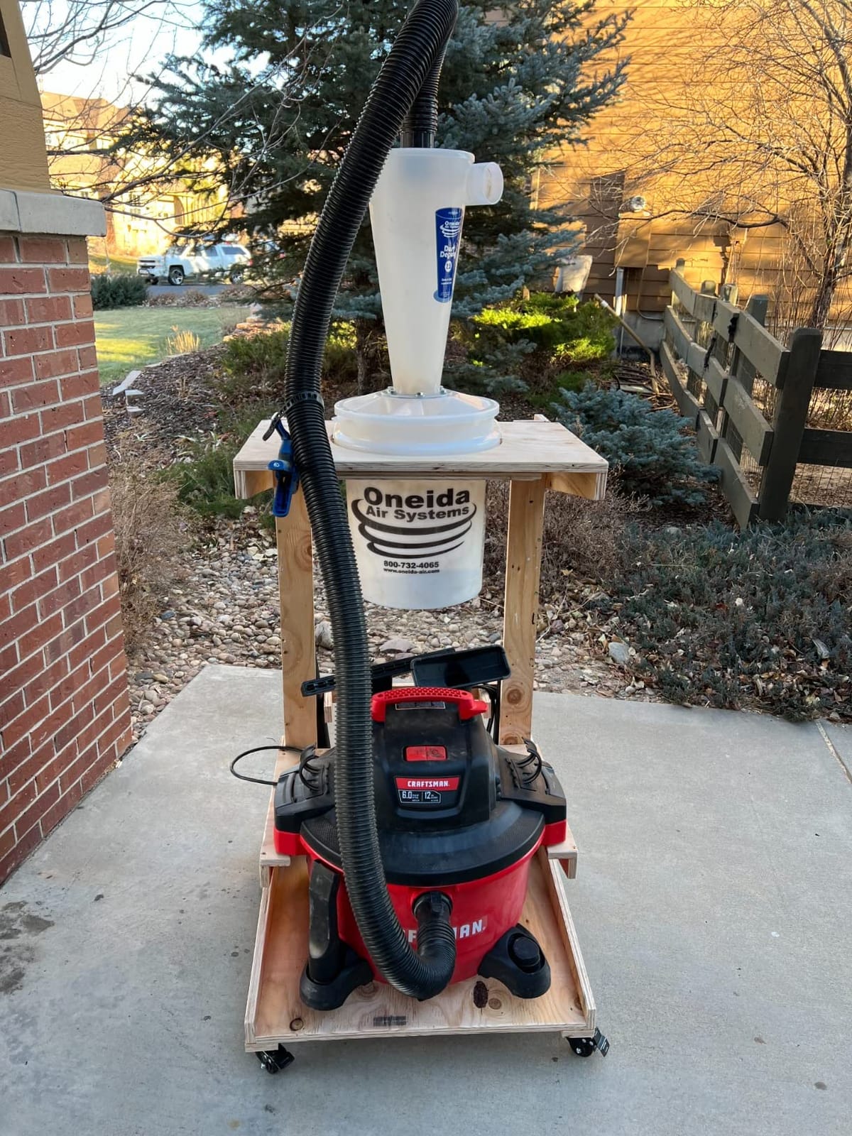Oneida Air Systems Dust Collector & Cyclone Separator Kit w/ Clear Bucket, 2.5 Deluxe 5-Gal - Portable Cyclone Machine for Wet and Dry Shop Vacuums customer photo 2