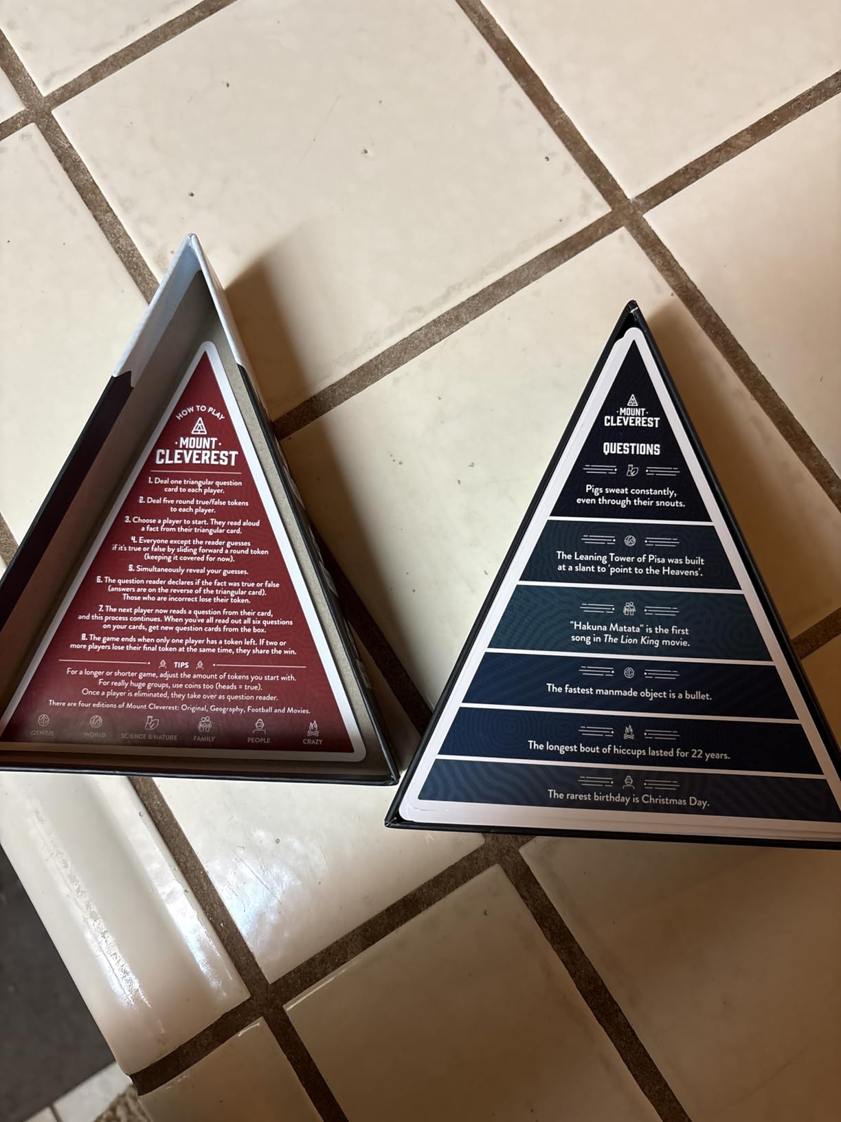 Mount Cleverest® Original Edition | True or False Trivia Game | Fun Adults & Kids Family Card Game | Stocking Stuffer | Travel Games | Party Games for Birthday | Gift for Boys and Girls customer photo 2