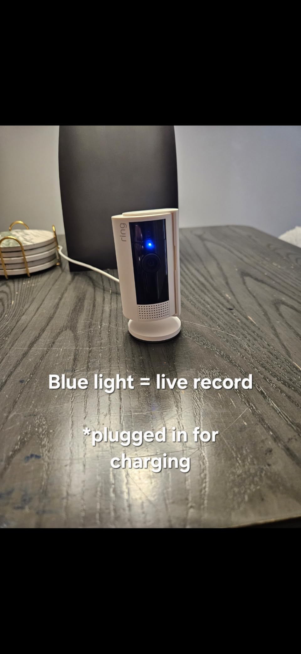Ring Indoor Cam, Home or business security in 1080p HD video, White customer photo 2