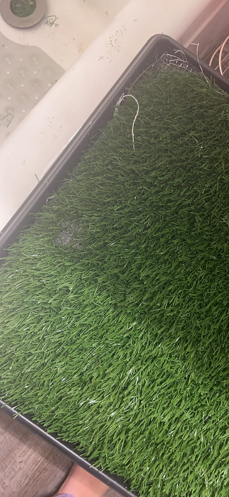 PETMAKER Artificial Grass Puppy Pee Pad with Tray for Dogs, 20” x 30” customer photo 1