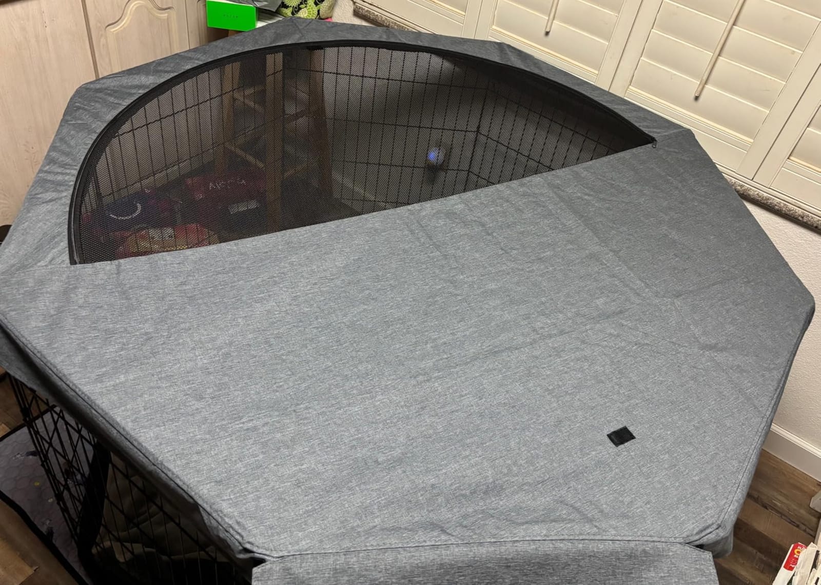 PETIME Foldable Metal Dog Exercise Pen/Pet Puppy Playpen Kennels Yard Fence Indoor/Outdoor 8 Panel 24