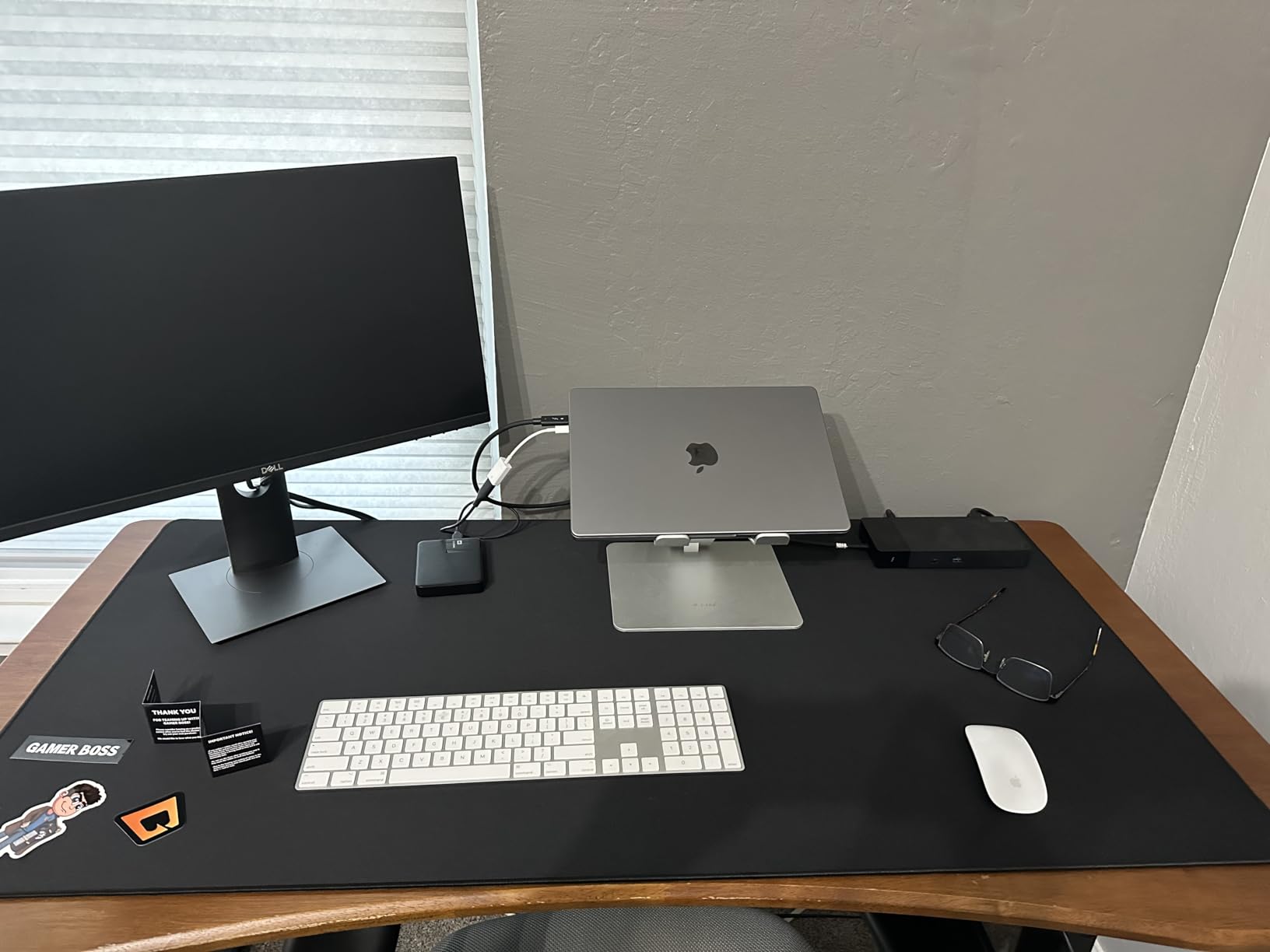 Gamer Boss - Gaming Mouse Pad - 48 x 24 Inches - 4mm Thick with Stitched Edges, Non-Slip Rubber Base, Premium Cloth Mousepad, Desk Mat for Laptop, Keyboard, Computer & PC (Mega, Black) customer photo 1