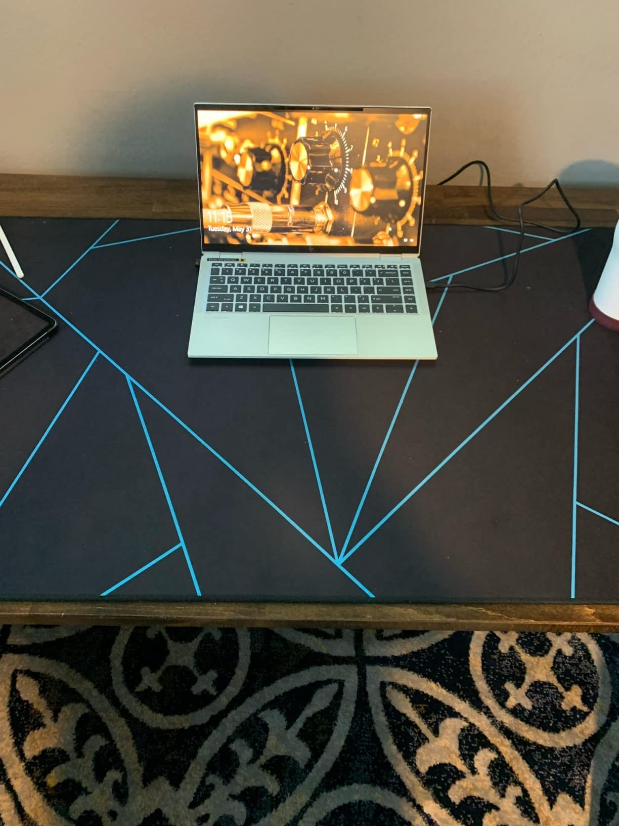 Gamer Boss - Gaming Mouse Pad - 48 x 24 Inches - 4mm Thick with Stitched Edges, Non-Slip Rubber Base, Premium Cloth Mousepad, Desk Mat for Laptop, Keyboard, Computer & PC (Mega, Black) customer photo 2