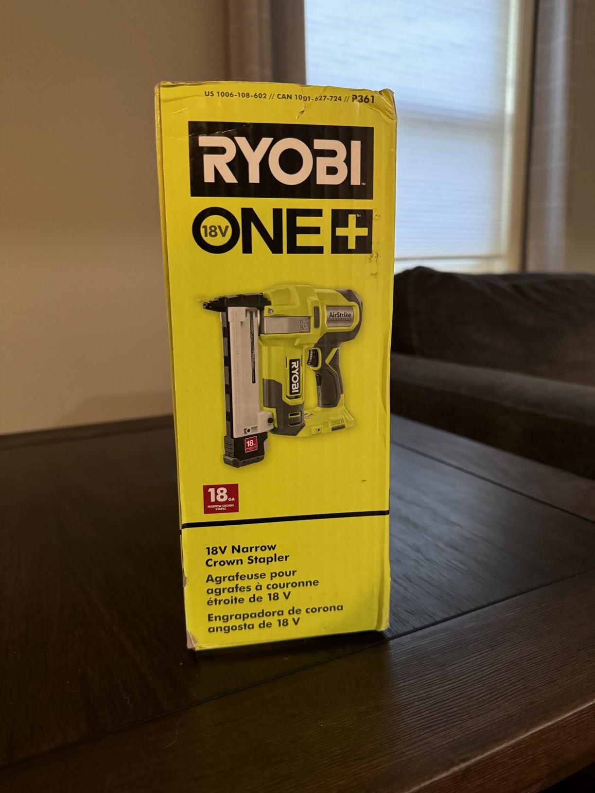 RYOBI ONE+ 18-Gauge Cordless AirStrike Narrow Crown Stapler P361 Green customer photo 2
