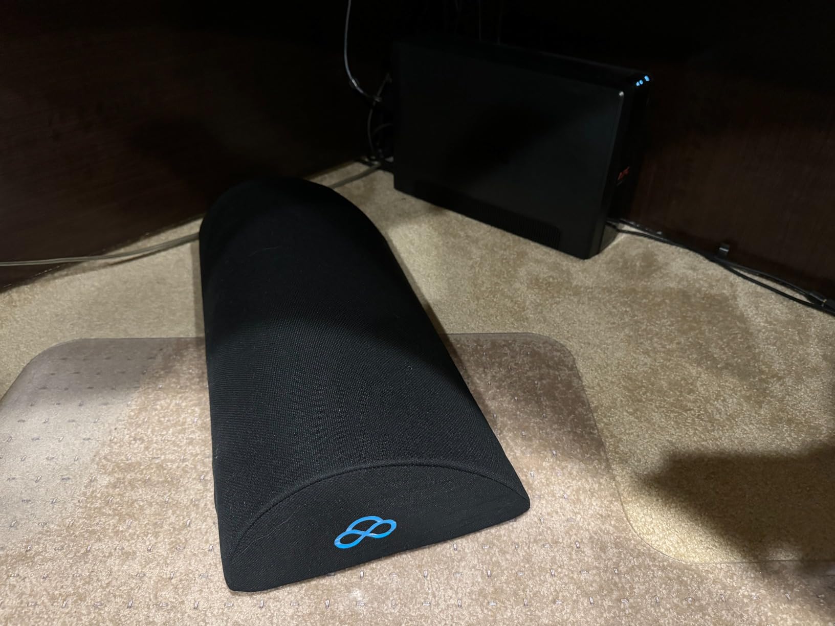 Foot Rest Ergonomic Pillow for Under Desk at Work, Anti-Fatigue,Black/Large customer photo 2