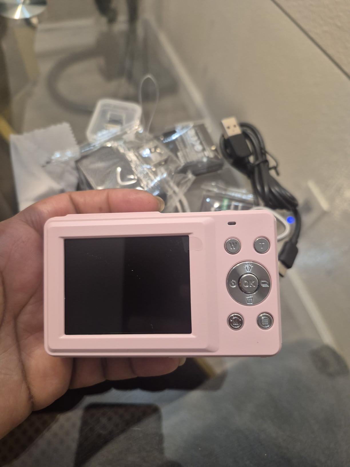 Lecran Digital Camera, FHD 1080P Point and Shoot Camera for Kids Teens Pink customer photo 1