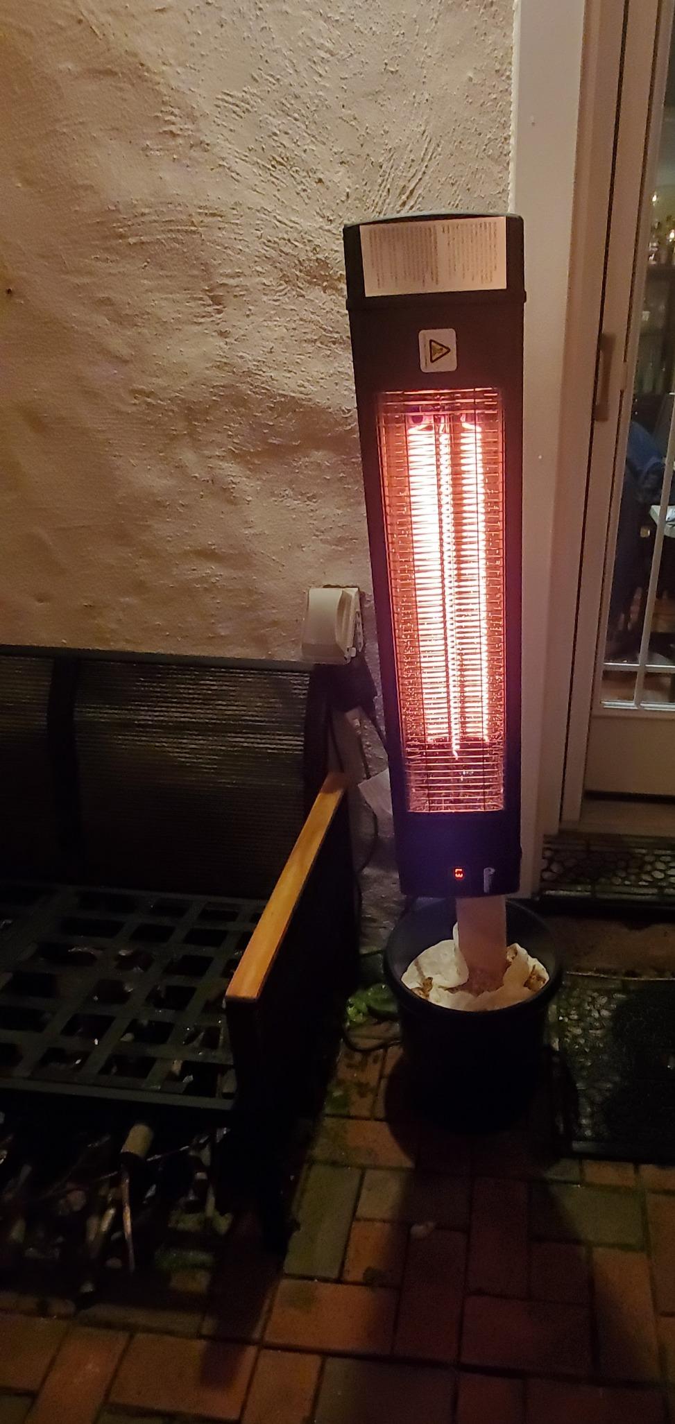 DR. INFRARED HEATER Portable Infrared Indoor and Outdoor Space Heater for Patio, Garage, Commercial & Residential With Remote Control, With Thermostat, Black customer photo 1