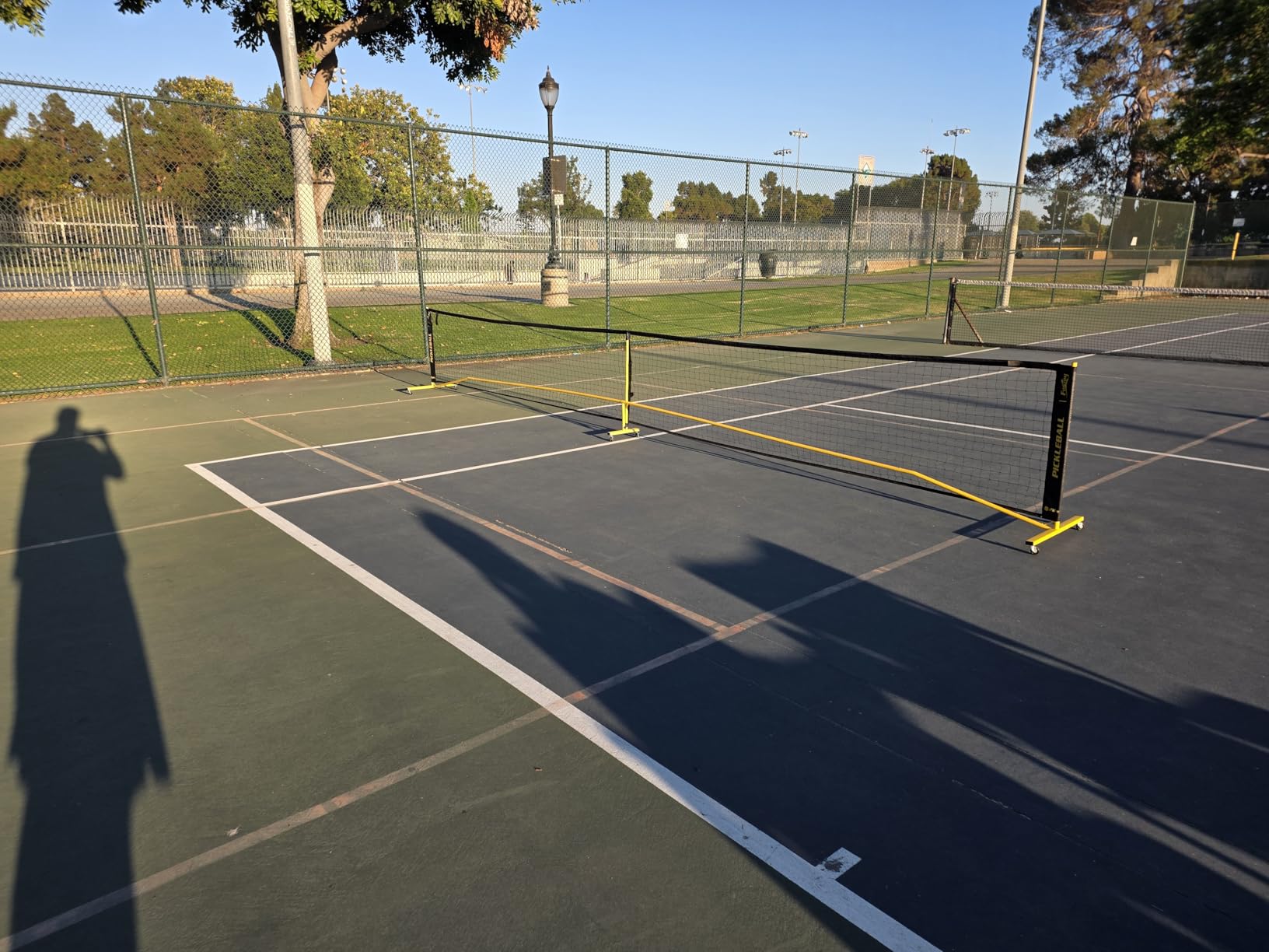 Fostoy Portable Pickleball Net Set with Wheels, 22 FT & Half Court 11 FT customer photo 2