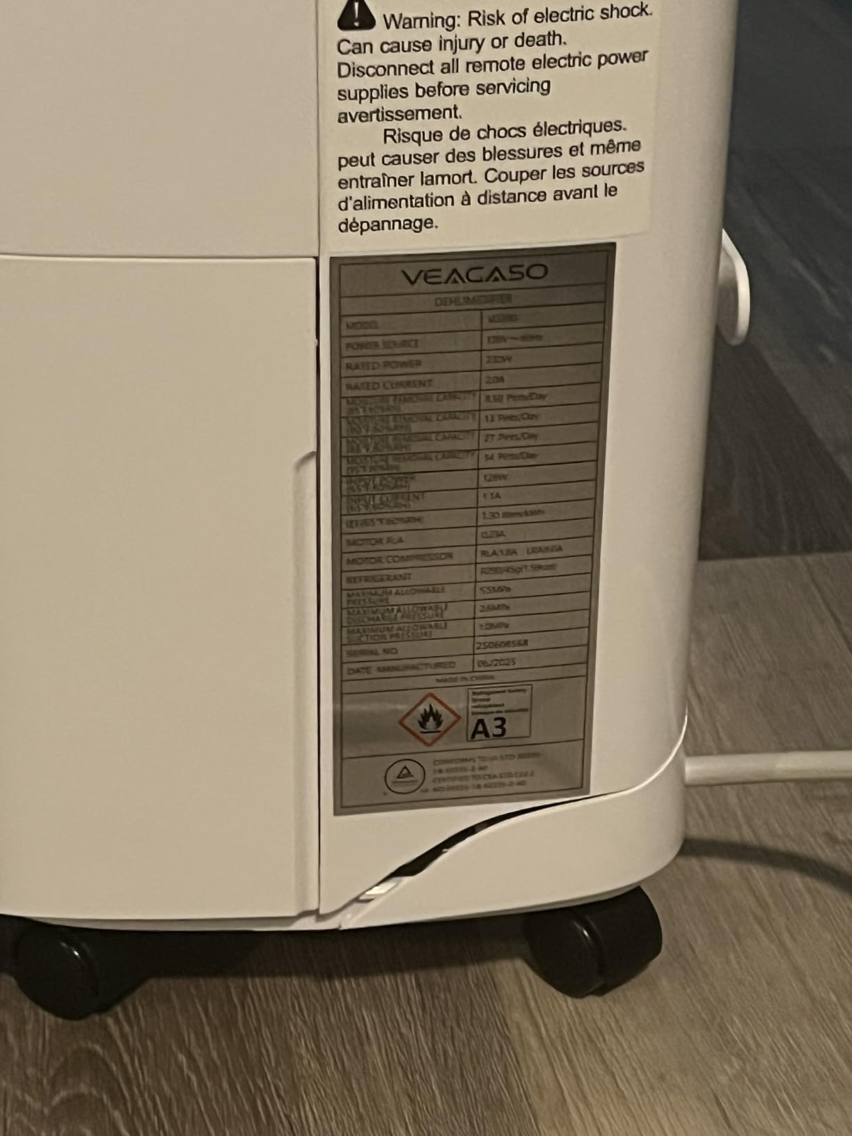 VEAGASO 34-36 Pint/D, 2500 Sq.Ft Dehumidifier for Basement with Drain Hose customer photo 1