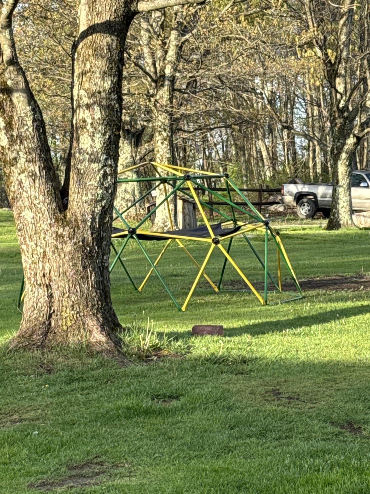 Climbing Dome with Hammock Swing Seat 10ft Outdoor Jungle Gym Kids Playset customer photo 2