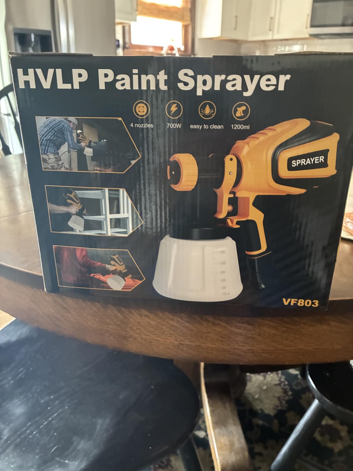 VONFORN Paint Sprayer, 700W Spray Paint Gun with 4 Nozzles & 3 Patterns customer photo 1