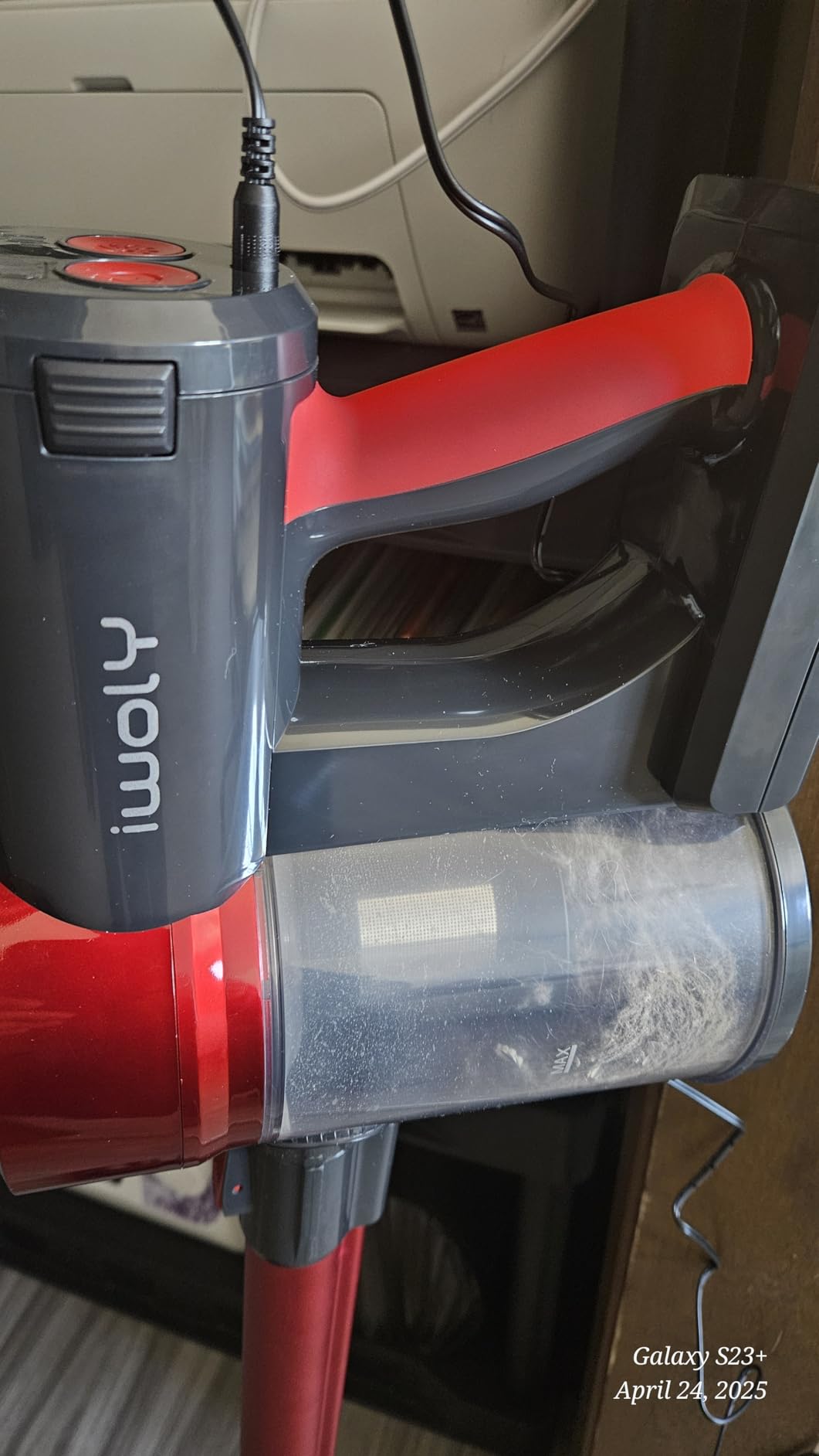 iwoly C150 Cordless Vacuum Cleaner with 2200mAh Rechargeable Battery, 18000Pa Cyclone Vacuum with HEPA Filter, Lightweight Portable Handheld Stick Vacuum for Home Hard Floor Car Cleaning customer photo 1