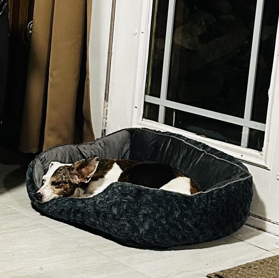 INVENHO XX-Large Dog Bed for Large Medium Small Dogs, Rectangle Washable Dog Bed, Orthopedic Dog Bed, Soft Calming Sleeping Puppy Bed Durable Pet Cuddler with Anti-Slip Bottom XXL(42