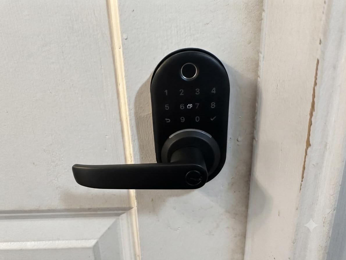Smart Door Handle Lock with Keypad, Yamiry Fingerprint Knob for Front Door customer photo 1