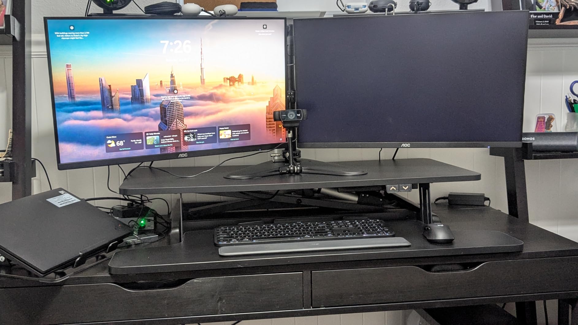VIVO Black 36 inch Electric Desk Converter, DESK-VE36B customer photo 2