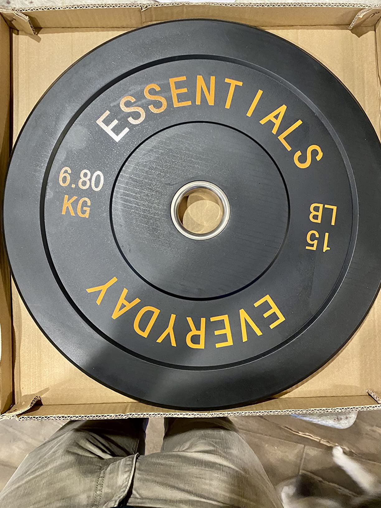 BalanceFrom Olympic Rubber Bumper Weight Plate Set with Steel Hub Inserts – 2-Inch Hole Plates for Strength Training, Powerlifting, and Weightlifting at Home, Garage, or Commercial Gym customer photo 1