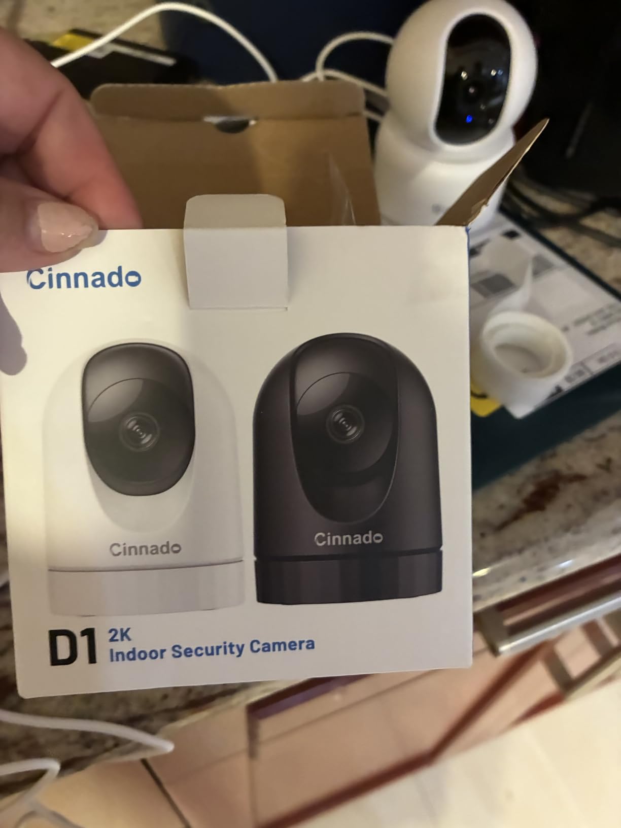 Cinnado 2K Security Camera Indoor for Pet/Dog/Baby with Phone App, D1 1Pack customer photo 2