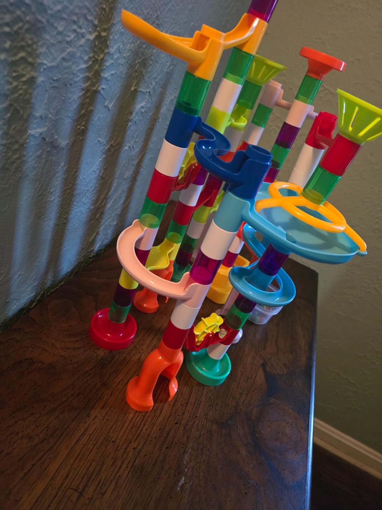 MaxTronic Marble Run Toy, 110pcs Marble Maze Kit STEM Educational Learning Toy for Kids, Mable Race Construction Railway Building Blocks with 60 Marbles Birthday Gift for Boys Girls 3-12 Years Old customer photo 1