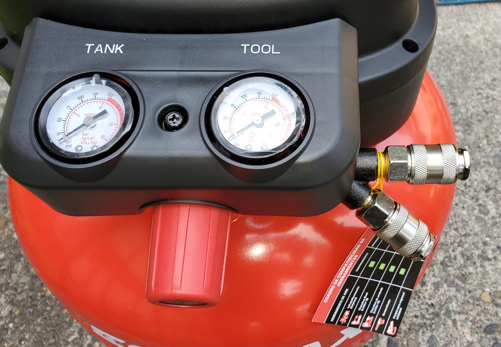 ECOMAX Pancake Air Compressor MAX 150 PSI, 2.6 CFM @90 PSI, Oil-Free customer photo 1