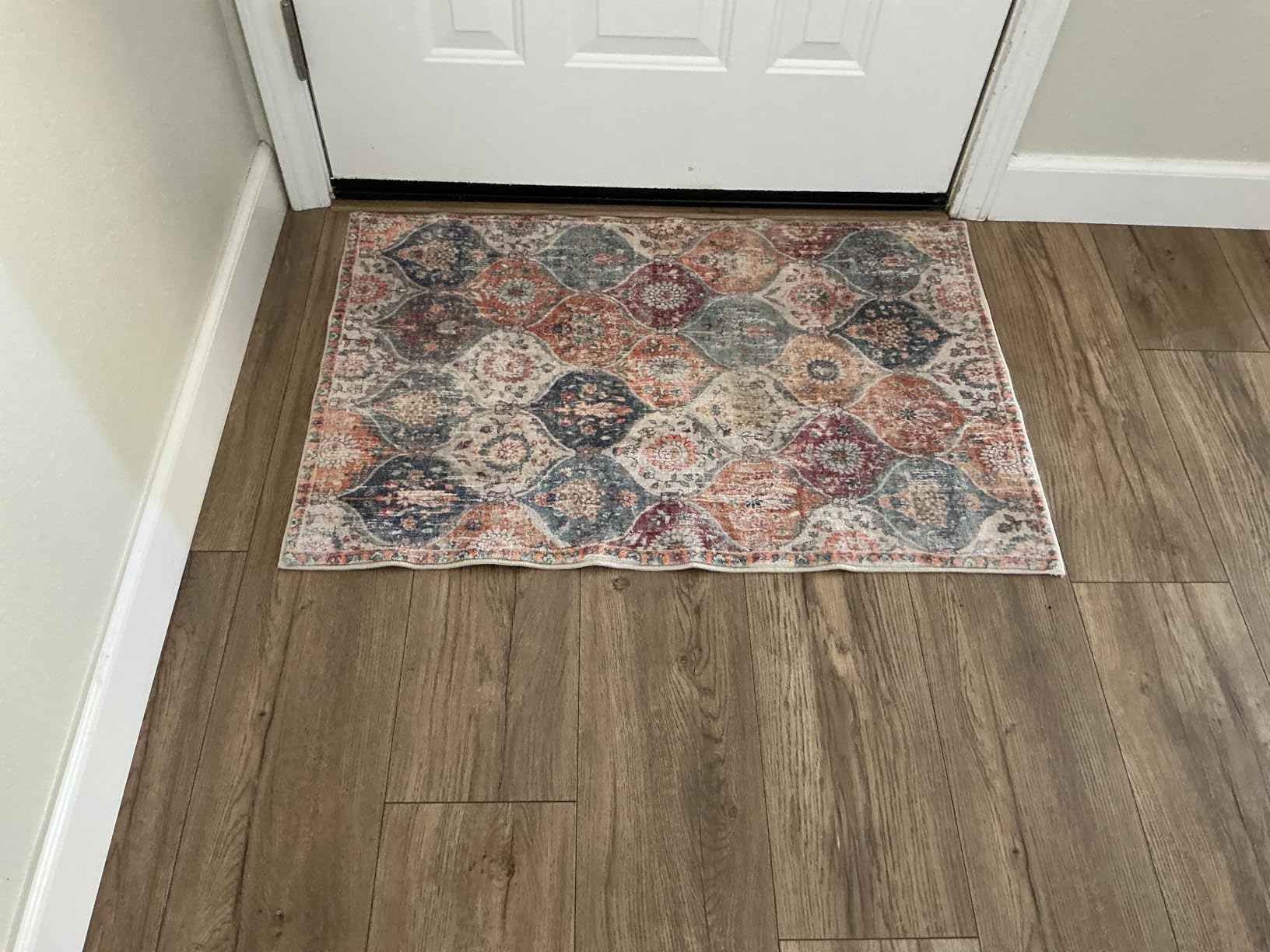 Lahome Moroccan Washable Area Rugs 8x10, 8x10 Rugs for Living Room Bedroom, Non Slip Low Pile Distressed Stain Resistant Rug for Kids Pets High Traffic Areas Elise, Burnt Orange customer photo 1