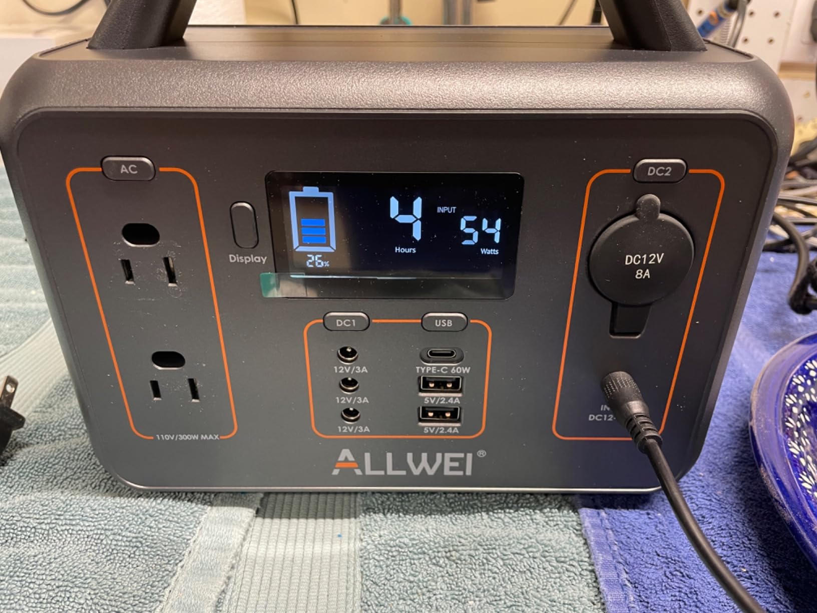 ALLWEI Portable Power Station 500W, 512Wh LiFePO4 Battery UPS Backup Power customer photo 2
