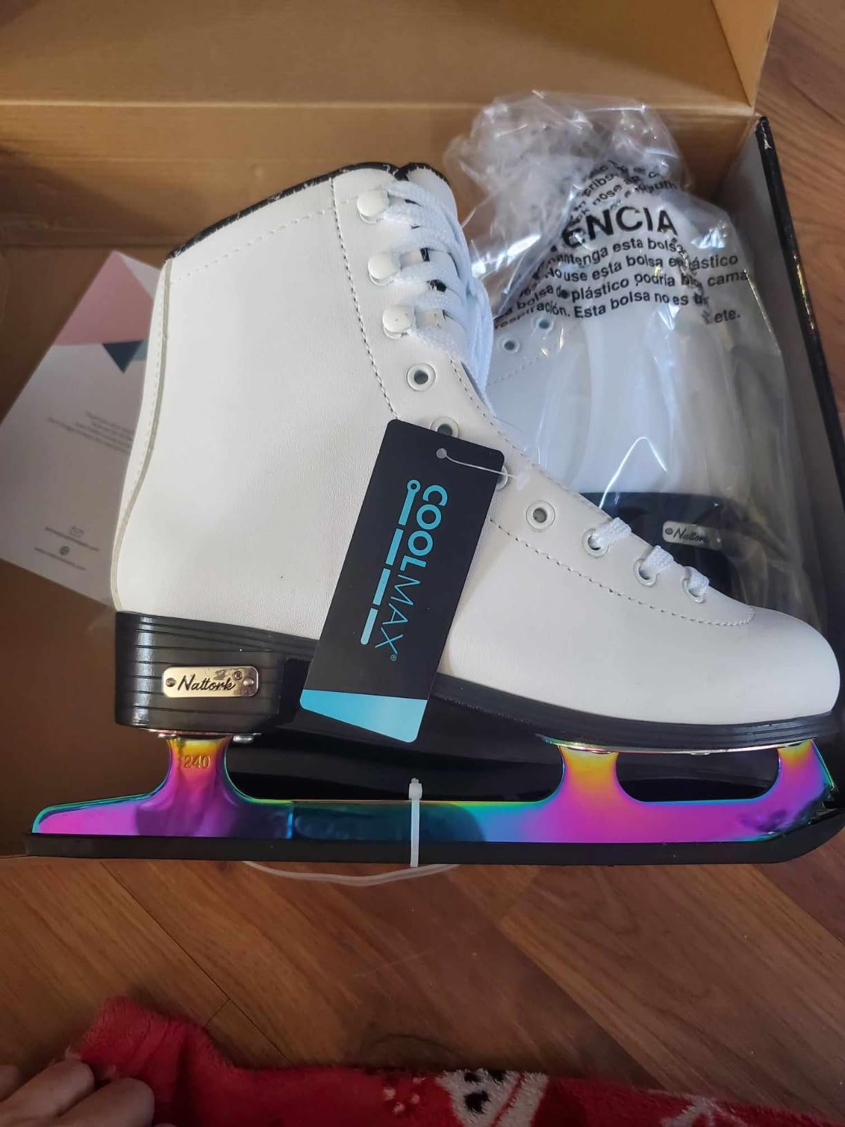 Nattork Figure Skates Excellence Stainless Steel Blades Ice Figure Skating with Enhanced Support Strength Performance and Ultimate Comfort for Youth and Adult customer photo 2