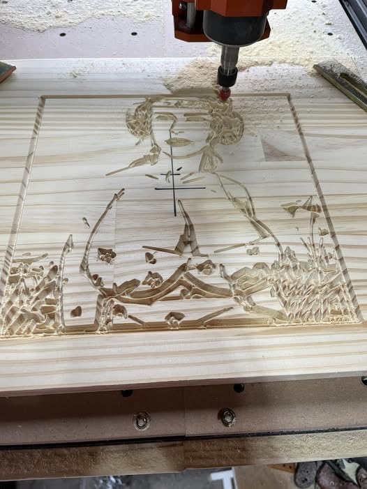 VEVOR CNC Router Machine, 300W, 3 Axis GRBL Control Wood Engraving Carving Milling Machine Kit, 400 x 400 x 75 mm / 15.7 x 15.7 x 2.95 in Working Area 1200 RPM for Wood Acrylic MDF PVC Plastic Foam customer photo 2