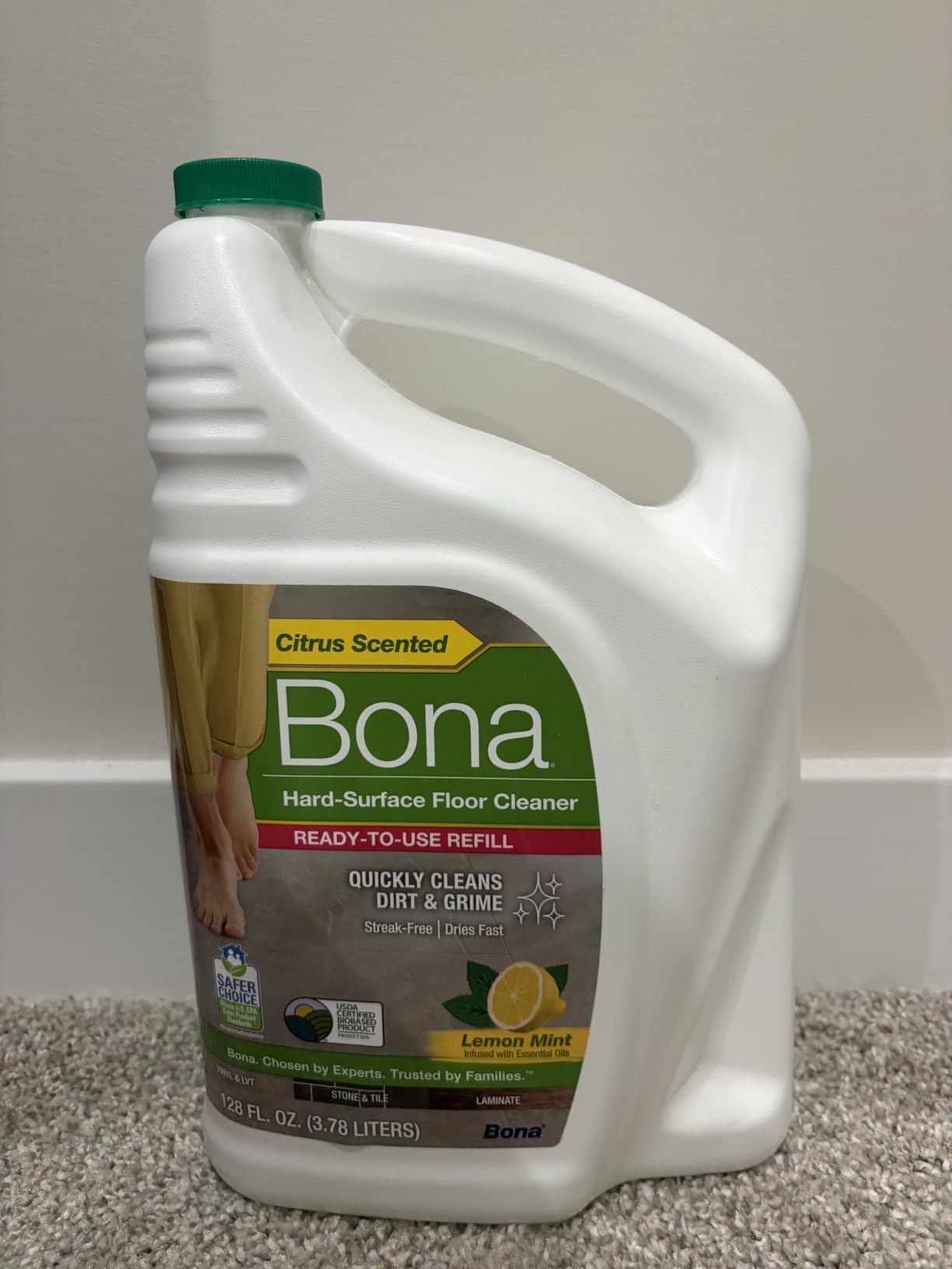 Bona Multi-Surface Floor Cleaner Refill - 128 fl oz - Lemon Mint customer photo 2