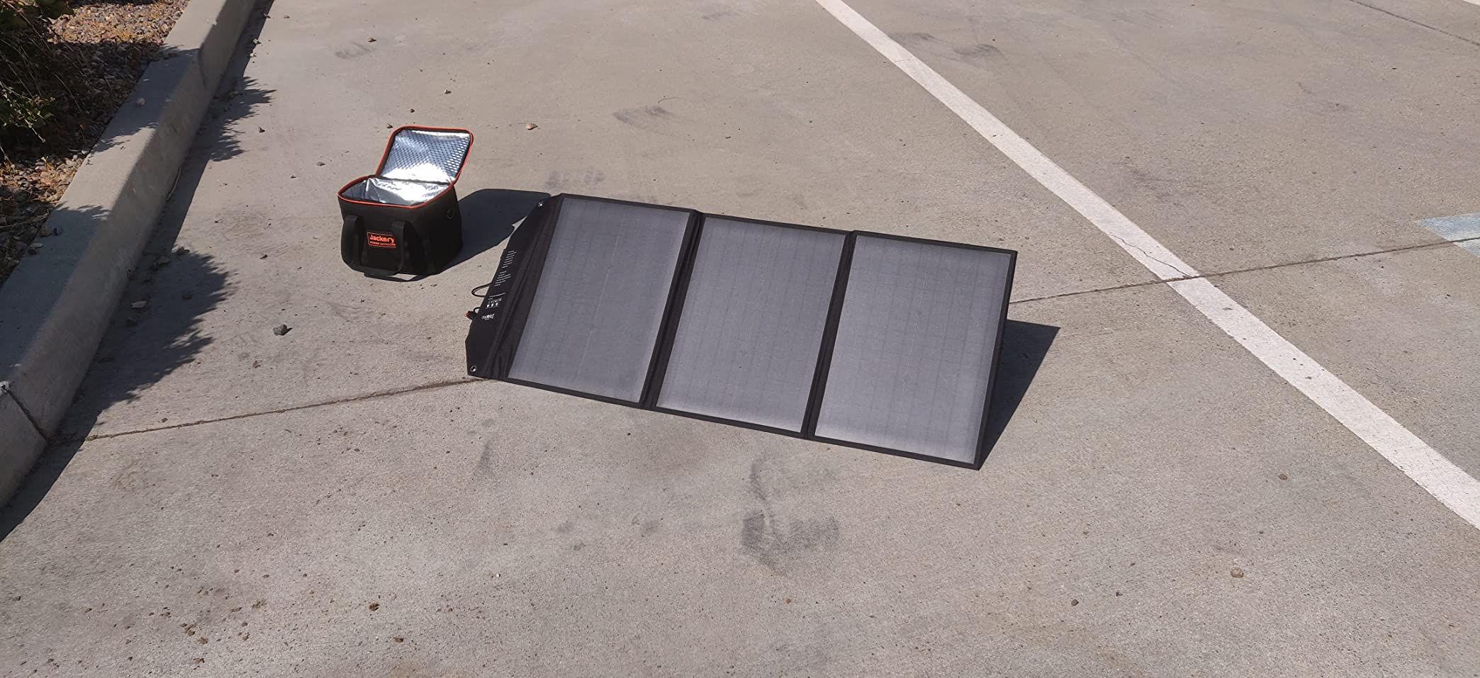 Powkey 40W Portable Solar Panel for 100W~200W Portable Power Station customer photo 1