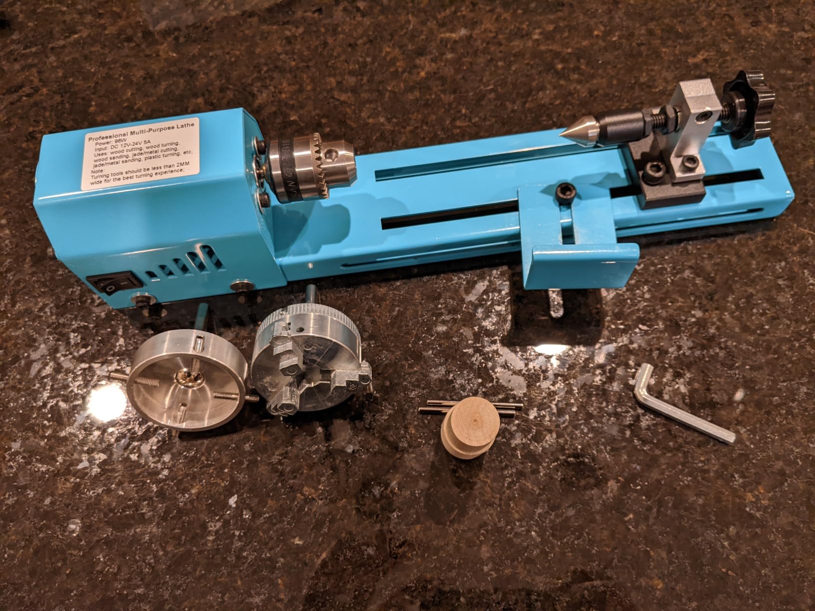 Mini Wood Lathe Machine Multi-Purpose Upgraded And Lengthened Processing Diameter 11inch Support Turning Cutting Sanding Polishing Wood, Professional Customized Tool Accessories customer photo 2