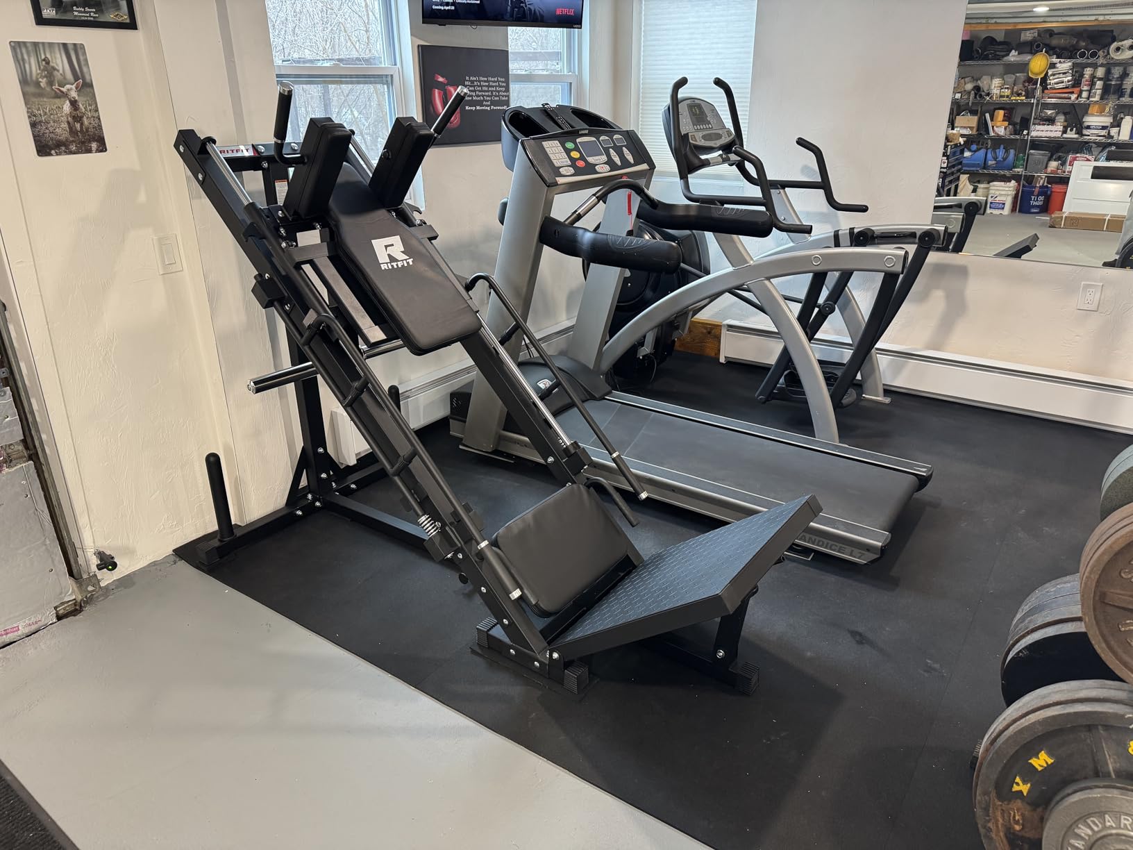 RitFit Leg Press Hack Squat Machine with Linear Bearing, 1200LB Capacity customer photo 1