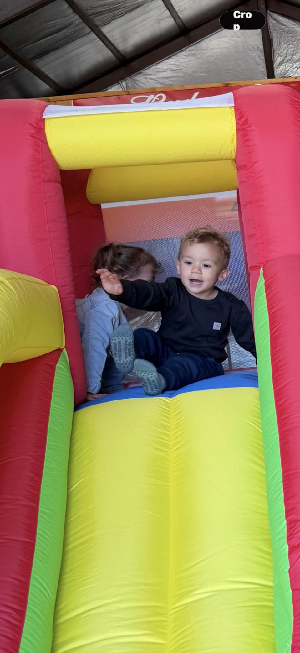 Hongcoral Bounce House, Inflatable Bounce Castle with Blower for Kids, Blow Up Jumping Bouncer with Slide, Climbing Wall, Obstacles, Trampoline, Ball Pit Pool for Indoor Outdoor customer photo 1