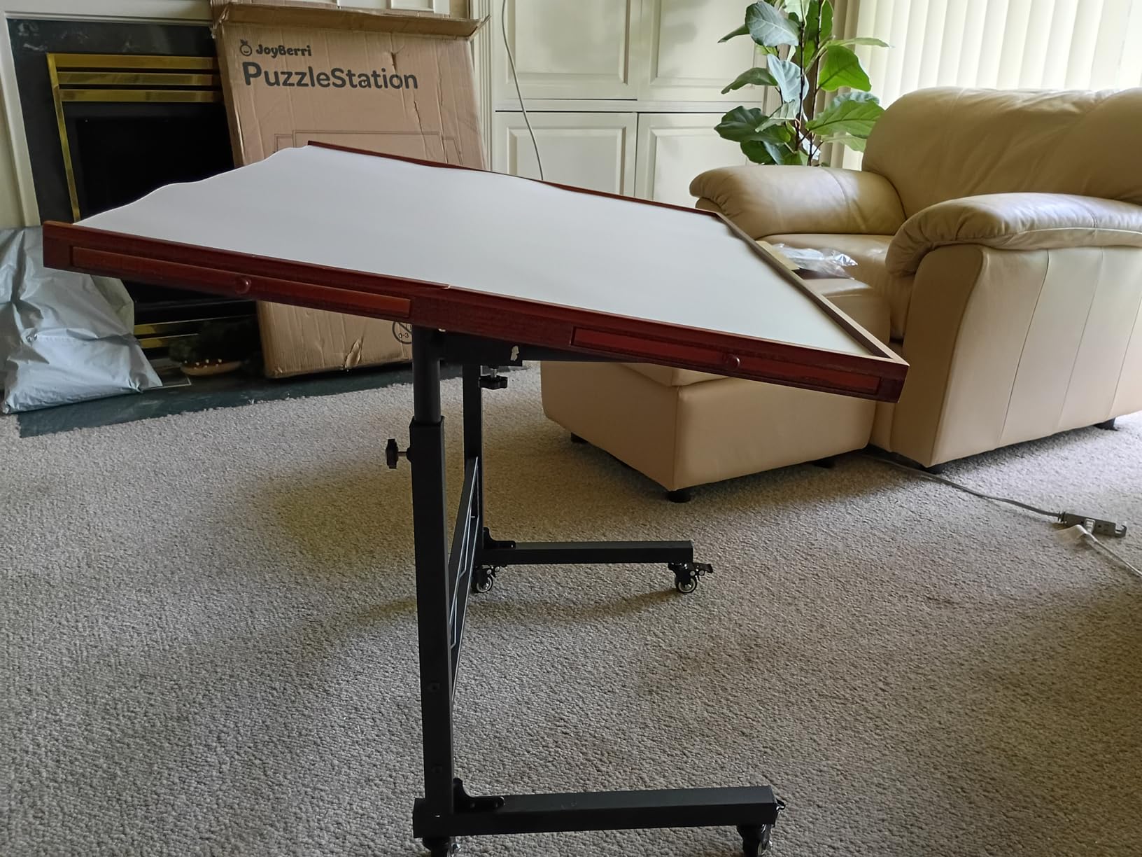 JoyBerri Jigsaw Puzzle Table with Drawers – Adjustable Height, All Ages customer photo 1