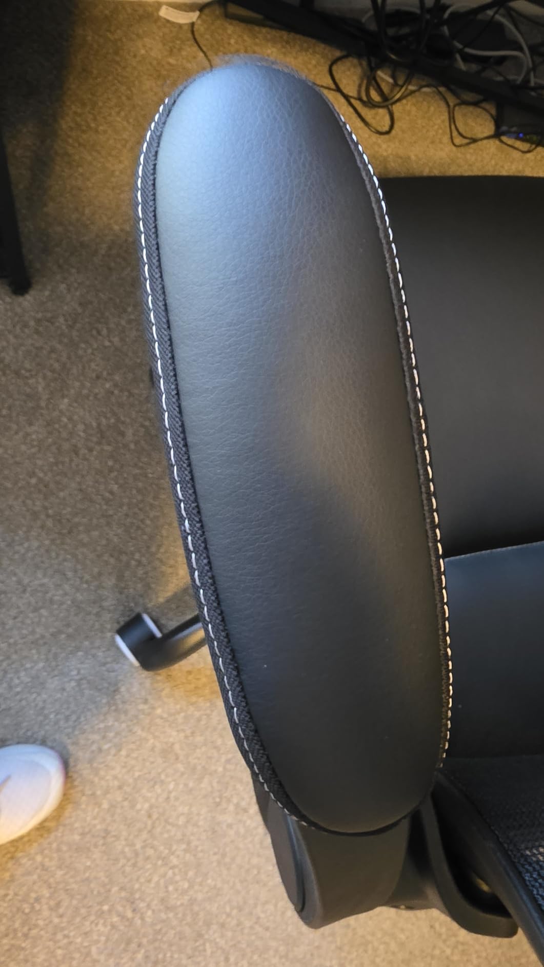 MUXX.STIL Office Chair, Ergonomic Desk Chair with Adjustable Lumbar Support and Flip up Armrest, Breathable Mesh Computer Chair for Home Office, Khaki customer photo 1
