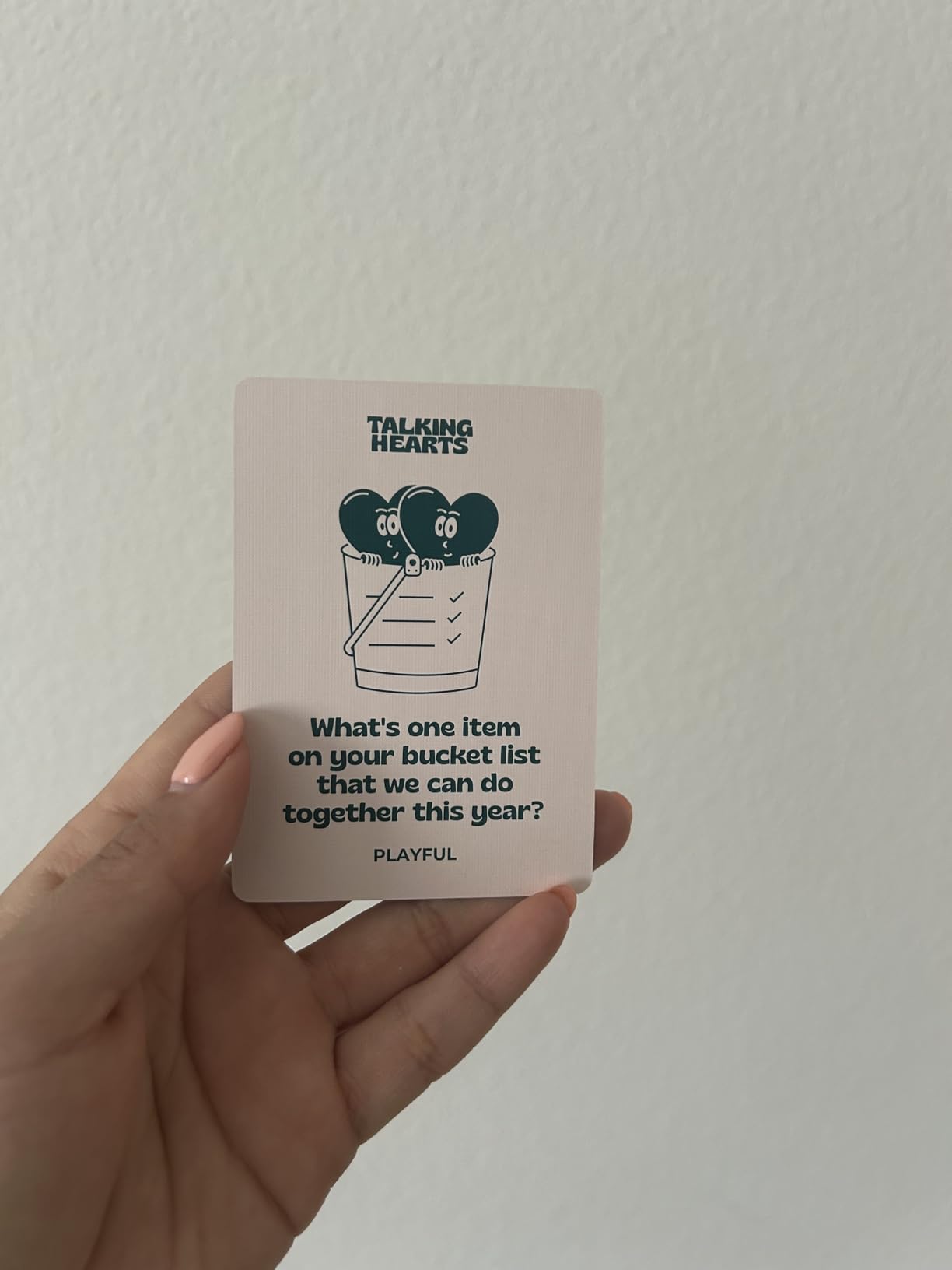 Talking Hearts Conversation Cards - Couple Card Game for Date Nights & Travel Adventures | Great Gift for Couples - 200 Questions & 2 Wild Cards customer photo 2