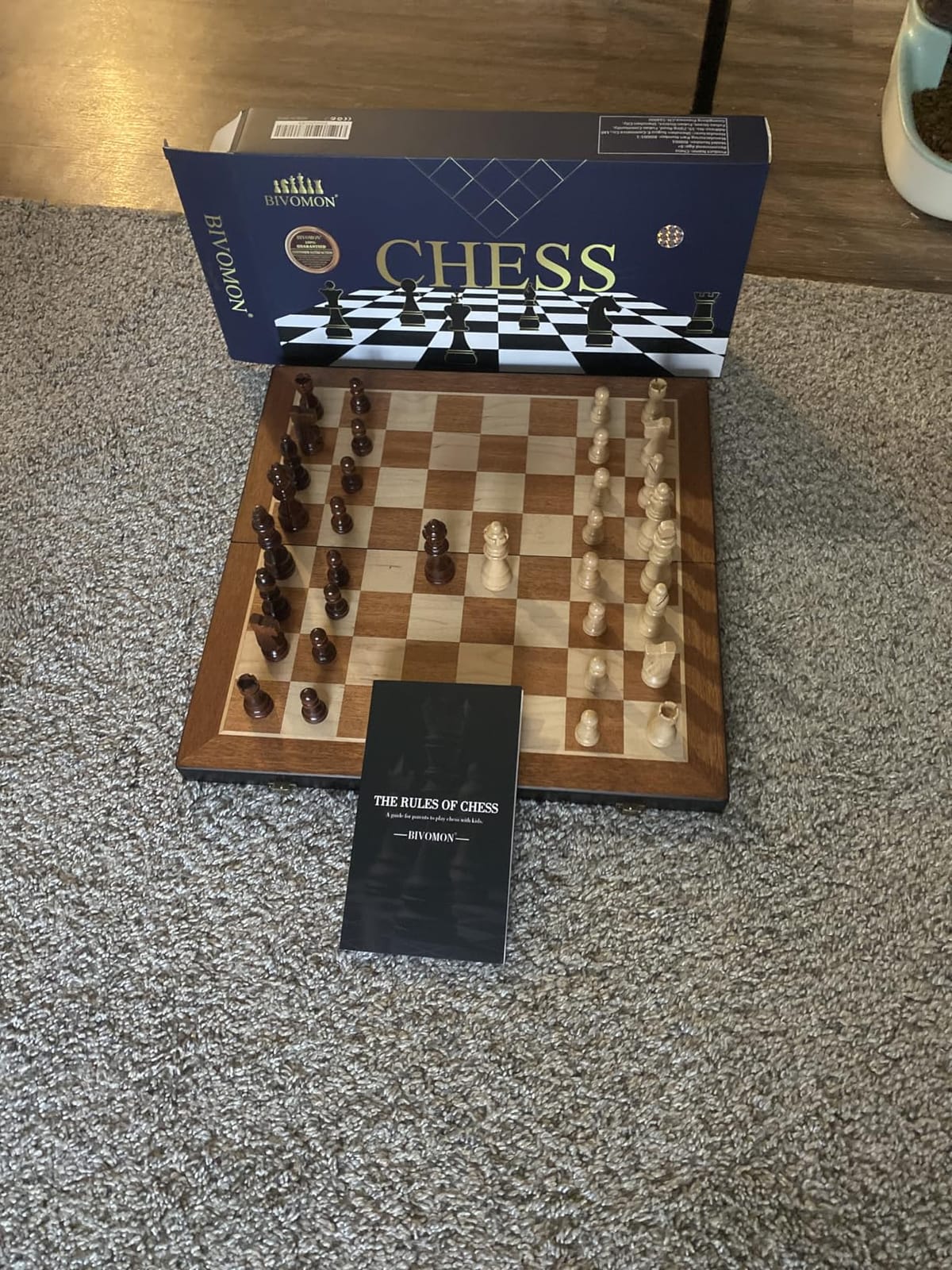 BIVOMON Chess Magnetic Wooden Chess Set 15