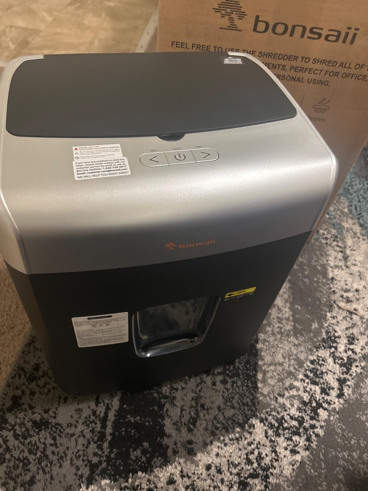 Bonsaii 120-Sheet Autofeed Micro-Cut 30-Min Run Heavy Duty Paper Shredder customer photo 2