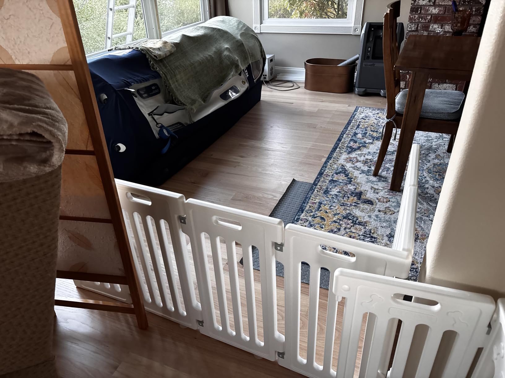 BIRDROCK HOME Pet Playpen with Door | 12 Panel | Strong Plastic | Puppy Safety Fence Pen Playpen | Non-Slip and Secure Dog Gate | White customer photo 2