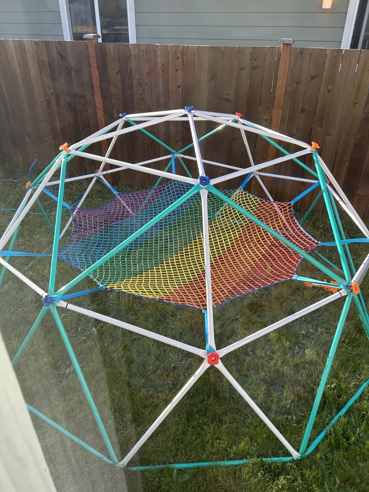 Hapfan 10 ft Climbing Dome with Climbing Cargo Net for Kids 3-12 customer photo 1