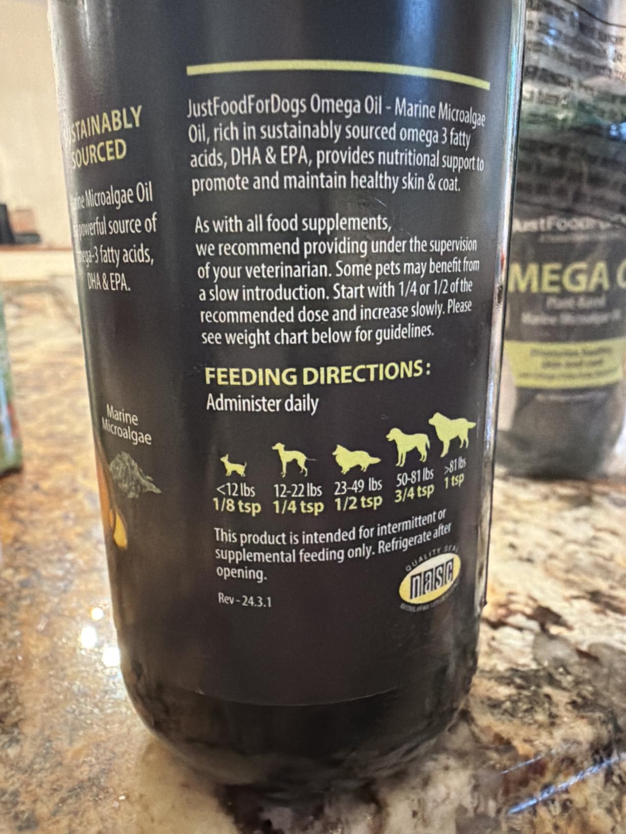 JustFoodForDogs Omega 3 for Dogs, Omega Oil for Dogs Skin, Coat, Joint -8Oz customer photo 1