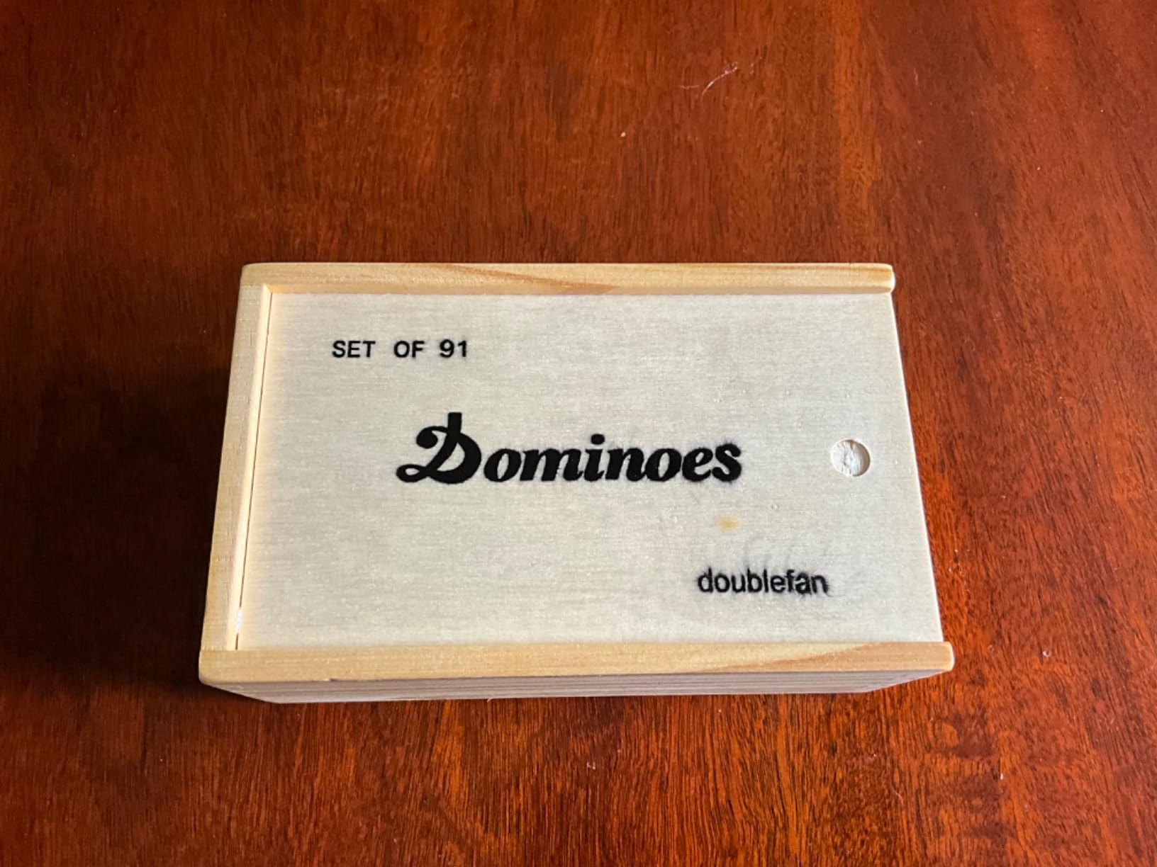 Doublefan Double 12 Dominoes for Adults, 91 Tiles with Prime Wood Case customer photo 2