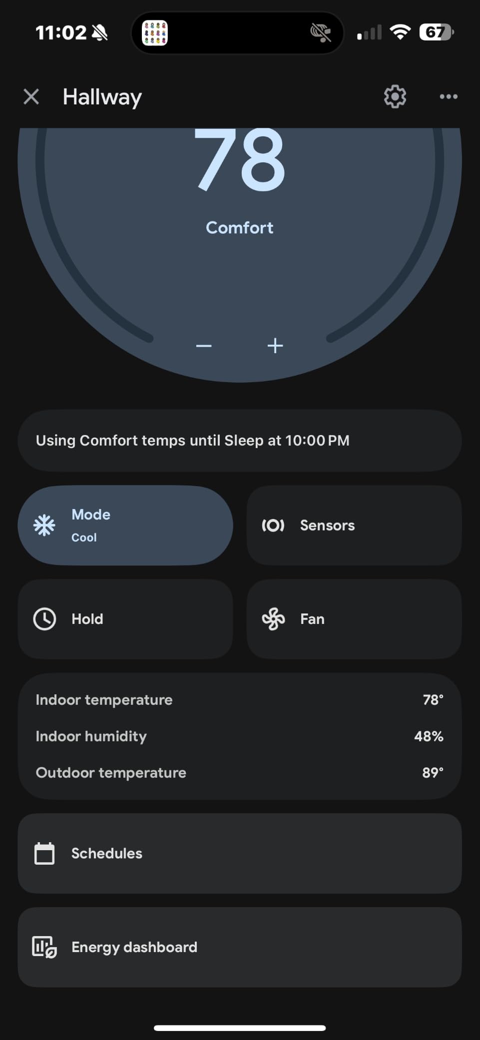 Google Nest Learning Thermostat (4th gen) + Nest Temperature Sensor (2nd gen) - Obsidian customer photo 1